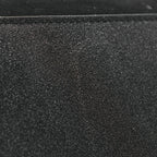 Suede Glitter Calfskin Embellished Paloma Clutch Black
