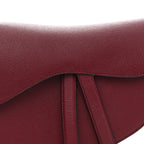 Grained Calfskin Saddle Bag Red