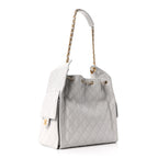 Caviar Quilted Medium Chanel 25 Handbag Light Gray