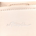 Smooth Calfskin Odita Mini Modern Lattice Bucket Bag Off White