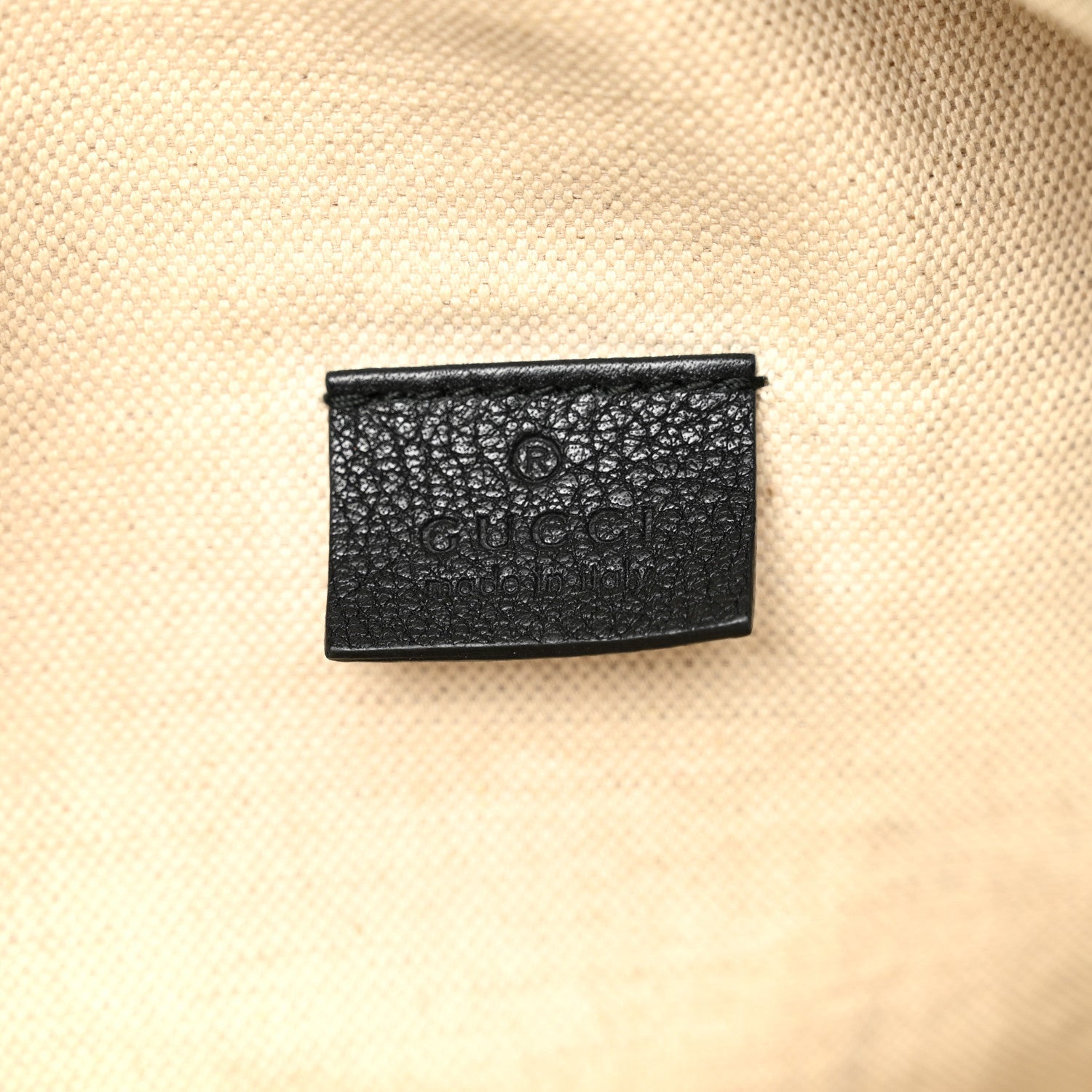 Grained Calfskin Logo Belt Bag Black