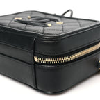 Caviar Quilted Small CC Filigree Vanity Case Black