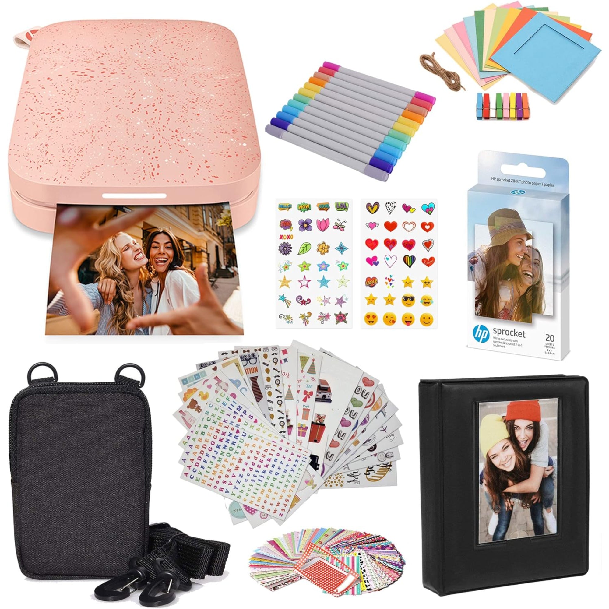HP Sprocket Portable 2x3" Instant Photo Printer & Accesories Starter Bundle