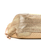 Jute Snakeskin Tote Oro