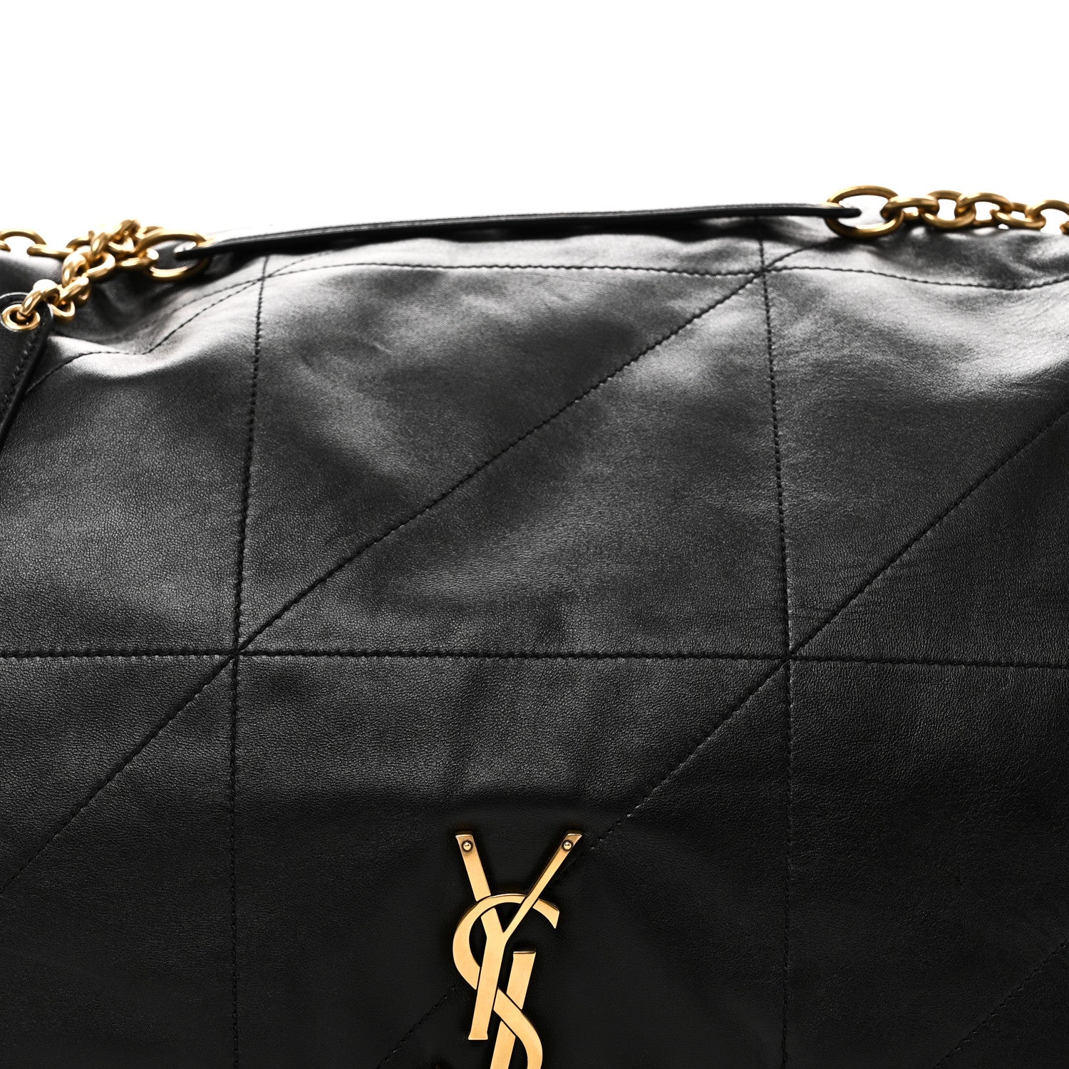 Lambskin Matelasse Monogram Large Jamie 4.3 Black