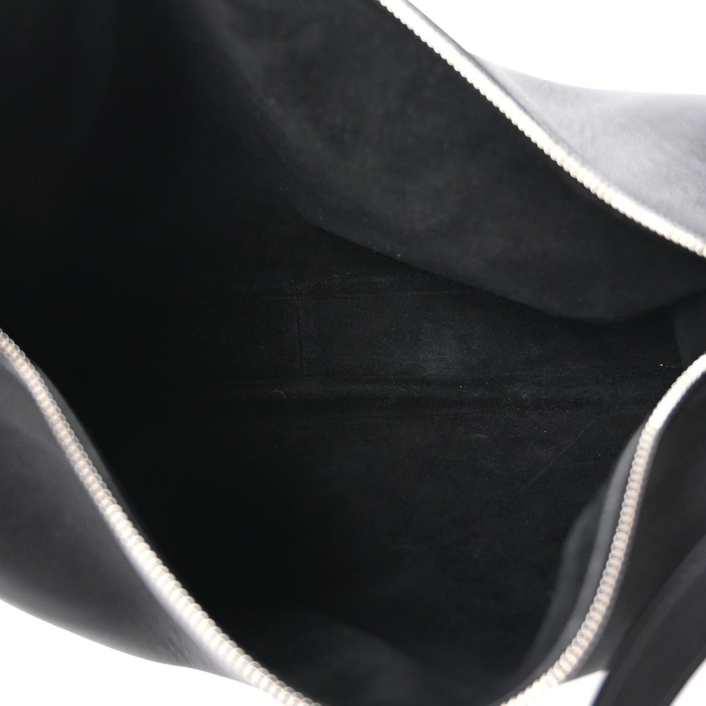 Supple Calfskin Large Romy Shoulder Bag Black