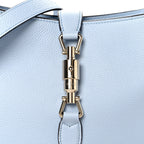 Grained Calfskin Web Medium Jackie 1961 Hobo Light Blue