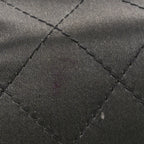 Satin Quilted Crystal CC Square Flap Grey