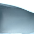 Shiny Calfskin Crocodile Embossed Small Hourglass Top Handle Bag Blue Grey