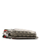 Soft GG Supreme Monogram Textured Dollar Calfskin Web Ophidia Pouch Pocket Belt Bag 85/34 Beige Ebony New Acero Black