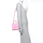 Grained Calfskin Micro The Tote Bag Fluro Candy