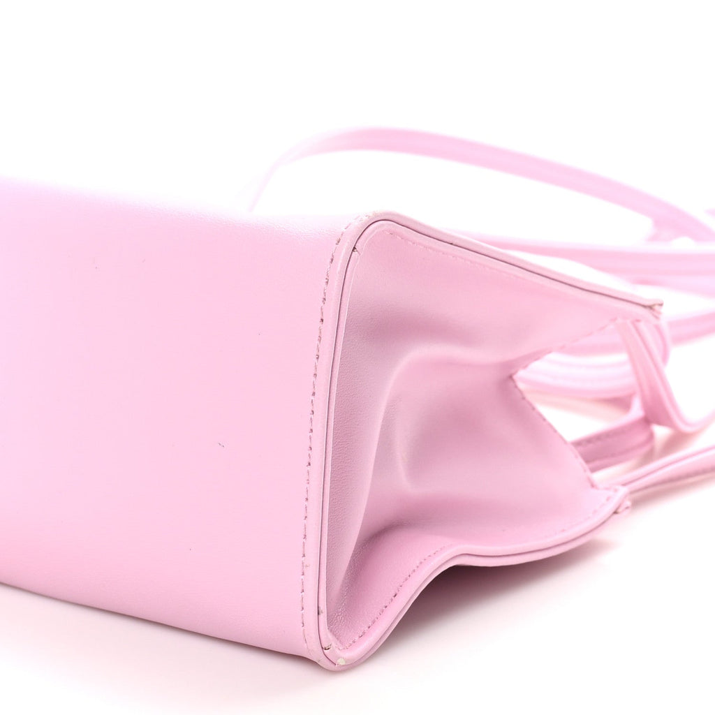 Vegan Leather Small Shopping Bag Bubblegum