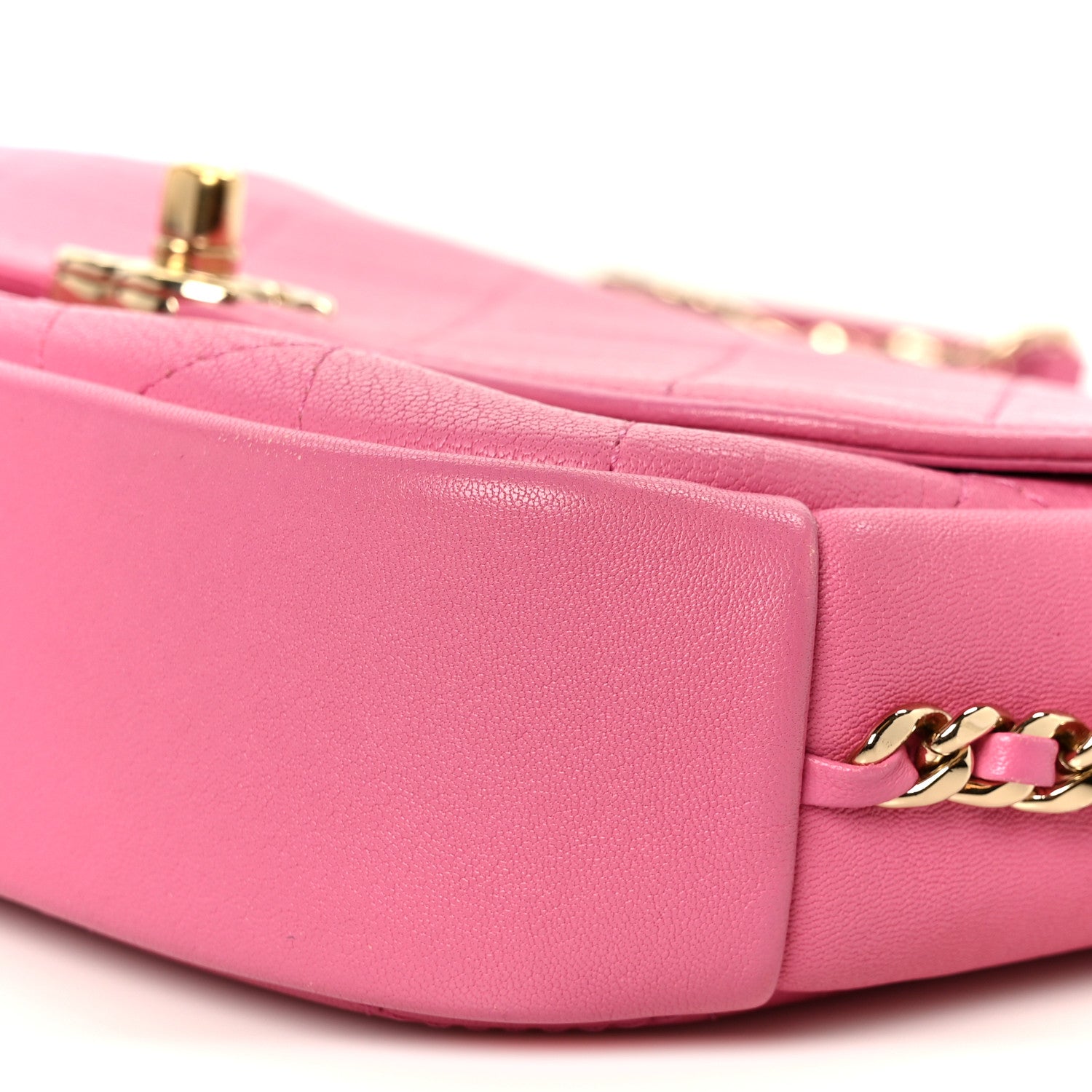 Goatskin Stitched Casual Trip Single Flap Pink