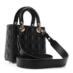 Lambskin Cannage Small My ABCDior Lady Dior Black