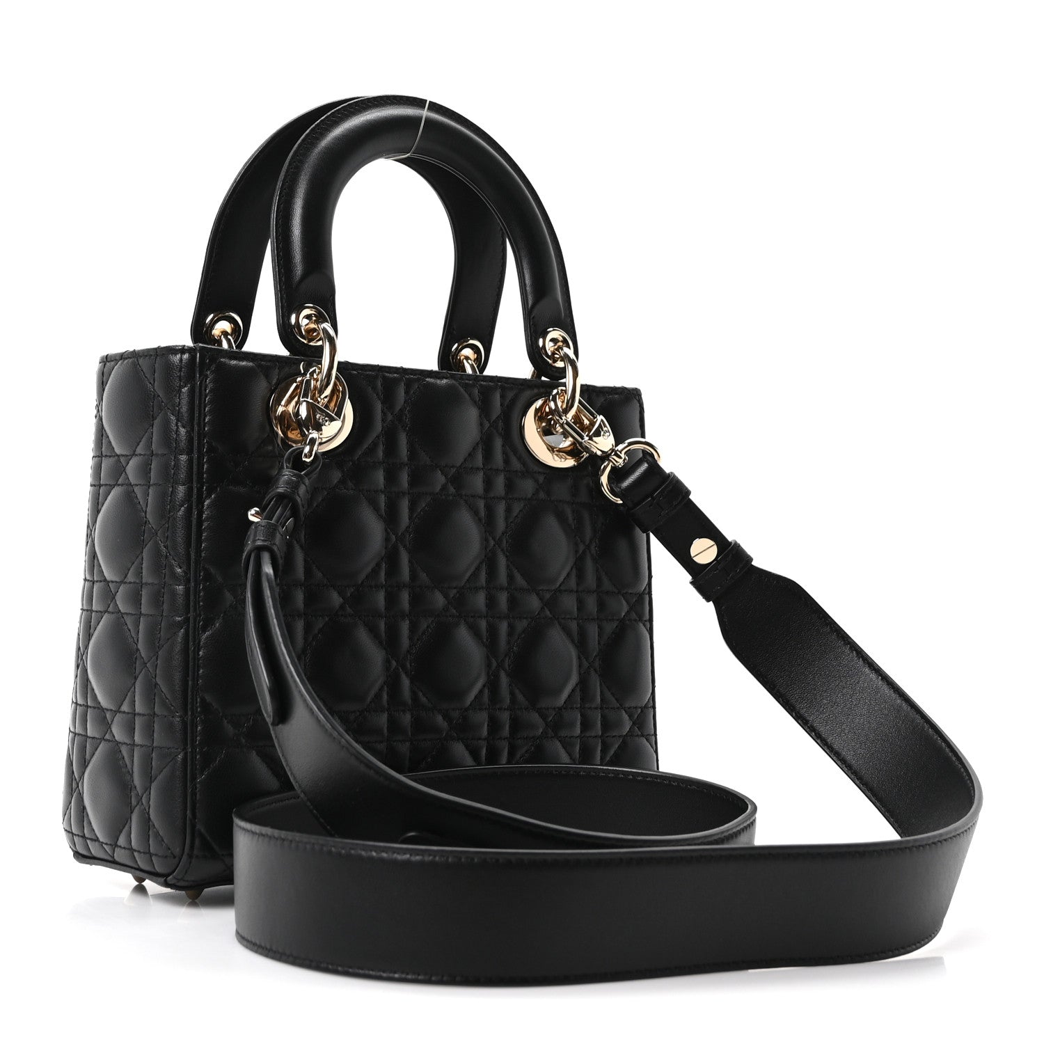 Lambskin Cannage Small My ABCDior Lady Dior Black