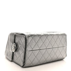 Metallic Caviar Quilted Small Chanel 25 Handbag Anthracite