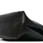 Caviar Embroidered Logo Shoulder Bag Black