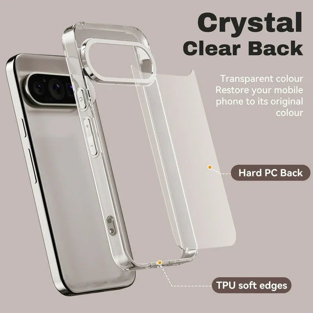 Entronix Case Compatible with Pixel 10/10 Pro - [Hard Back] Clear Cover