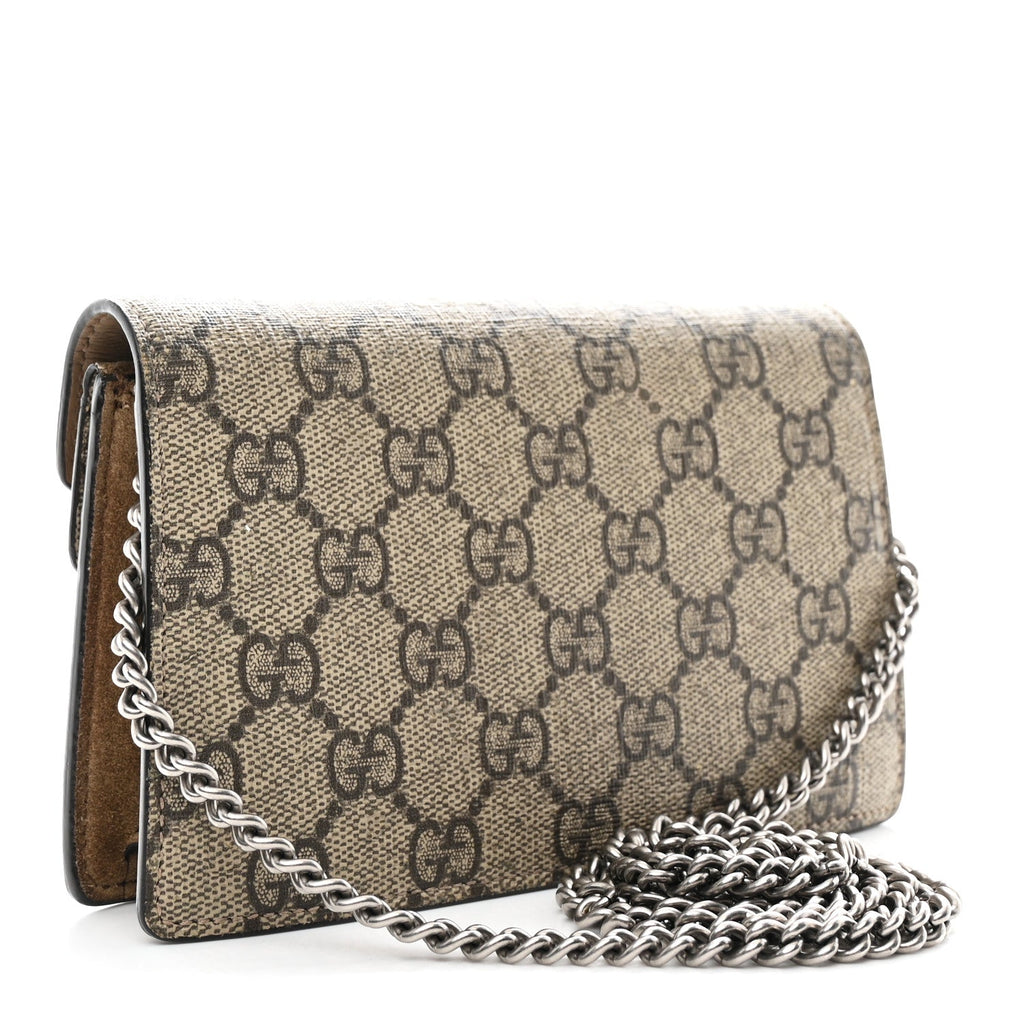 GG Supreme Monogram Super Mini Dionysus Shoulder Bag Taupe