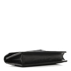 Grain De Poudre Matelasse Chevron Monogram Envelope Chain Wallet Black