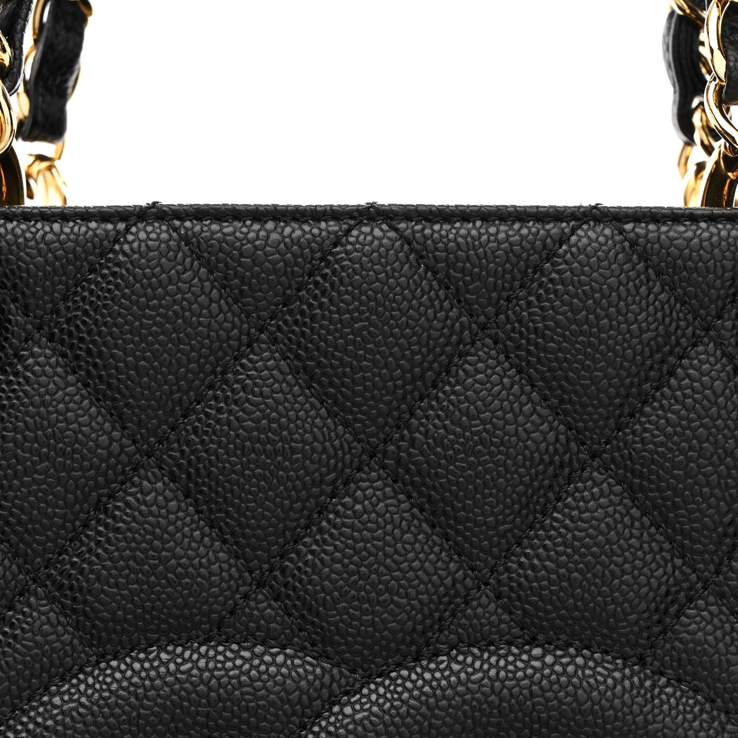 Caviar Quilted Grand Shopping Tote GST Black