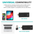 Movo WMX-1-UL Wireless USB and USB-C Lavalier Microphone System for Computers