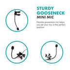 Movo ACM400 Flexible Gooseneck Omnidirectional Microphone for Motovlogging