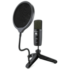 USB Gaming and Streaming Condenser Microphone with LED Lighting