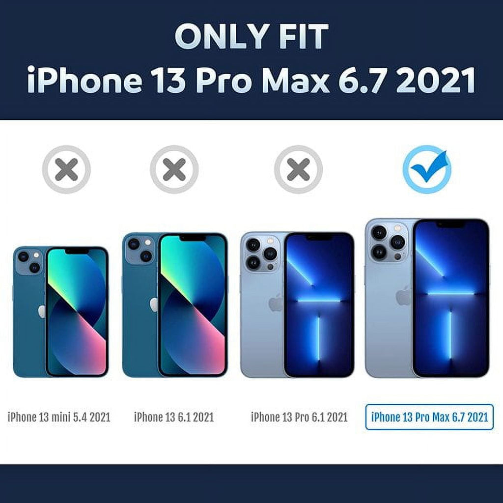Entronix [Magnetic] Case Compatible with iPhone 13 Pro Max - [Hard Back] Thick Clear