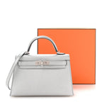 Metallic Chevre Chamkilight Mini Kelly Sellier 20 Argent