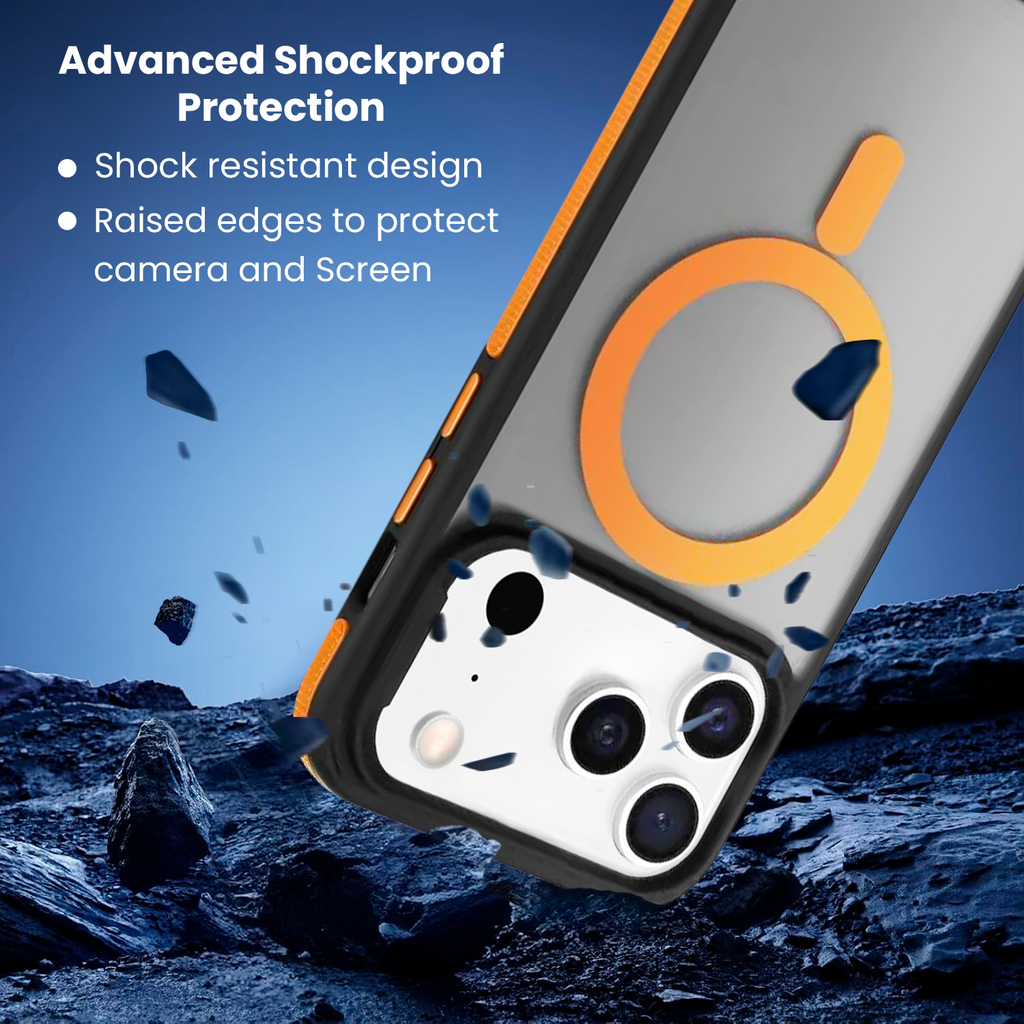 Entronix [Magnetic] Case Compatible with iPhone 17 Pro - Translucent Matte Back w/ Rugged Edges