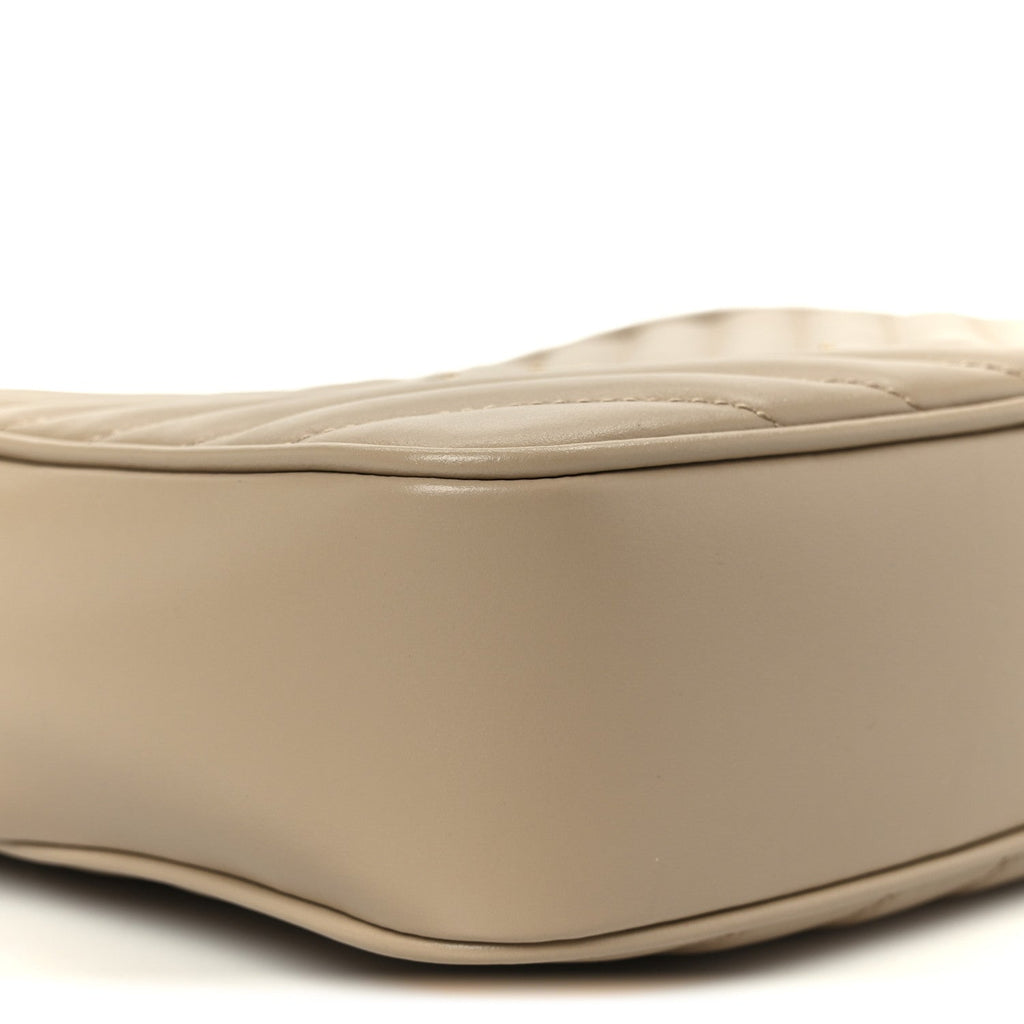 Calfskin Matelasse Monogram Lou Camera Bag Dark Beige
