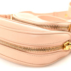 Pebbled Calfskin Jennifer Mini Crossbody Bag Blush Nude