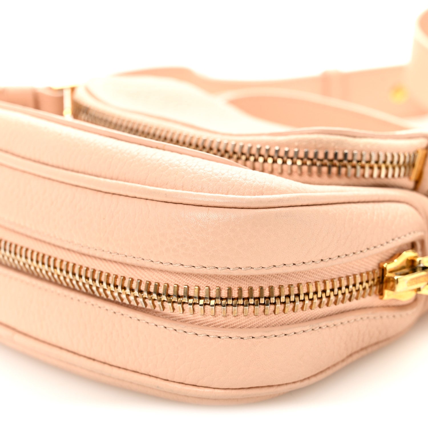 Pebbled Calfskin Jennifer Mini Crossbody Bag Blush Nude
