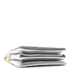 Satin Sequin Embroidered Monogram Coussin BB Silver
