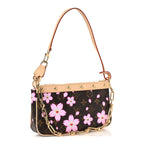 LV X TM Monogram Cherry Blossom Pochette Accessories Sakura Brown