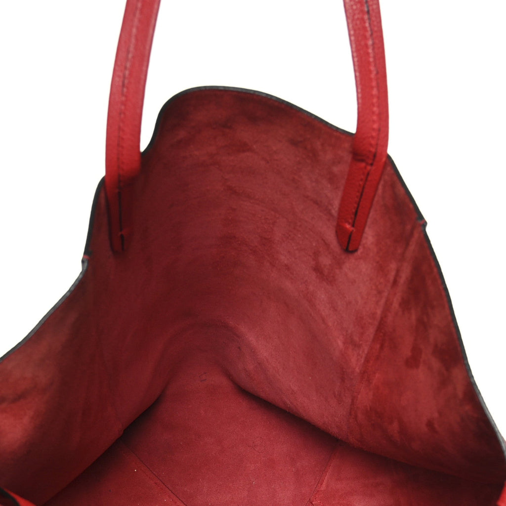 Soft Grained Calfskin Medium Belt Cabas Phantom Coquelicot