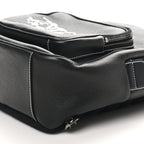 X PETER DOIG Grained Calfskin Slingbag Backpack Black