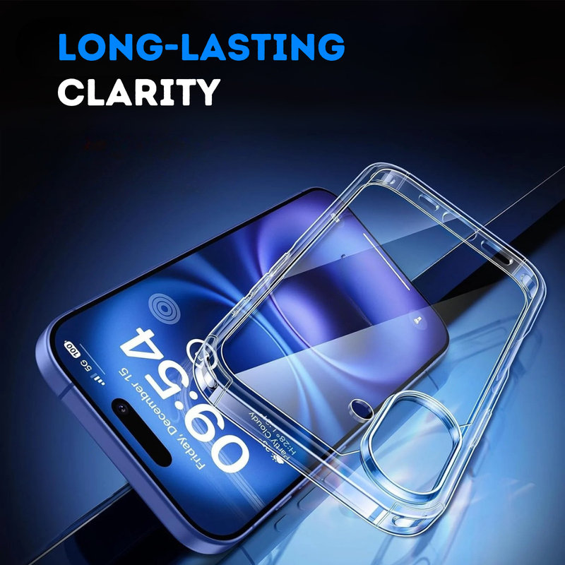 Entronix Bundle Compatible with iPhone 17 - [Hard] Clear Case, 2 Clear Screen Protector & 2 Camera Lens Protectors