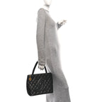 Caviar Quilted Medallion Tote Black