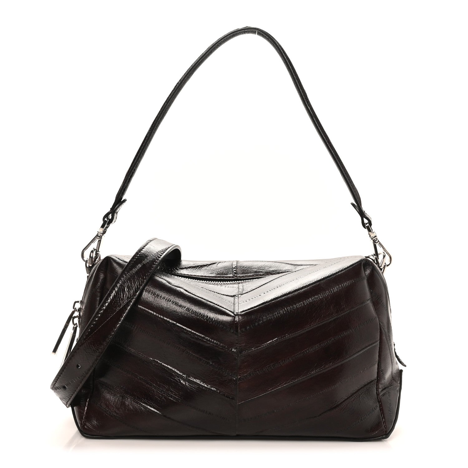 Eel Lui Medium Shoulder Bag Burgundy