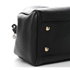Pebbled Calfskin Small Soho Shoulder Bag Black