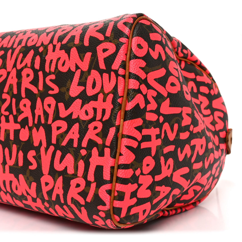 Monogram Graffiti Speedy 30 Fuchsia
