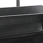 Drummed Calfskin Mini Luggage Black