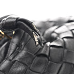 Nappa Intrecciato Medium Veneta Hobo Black
