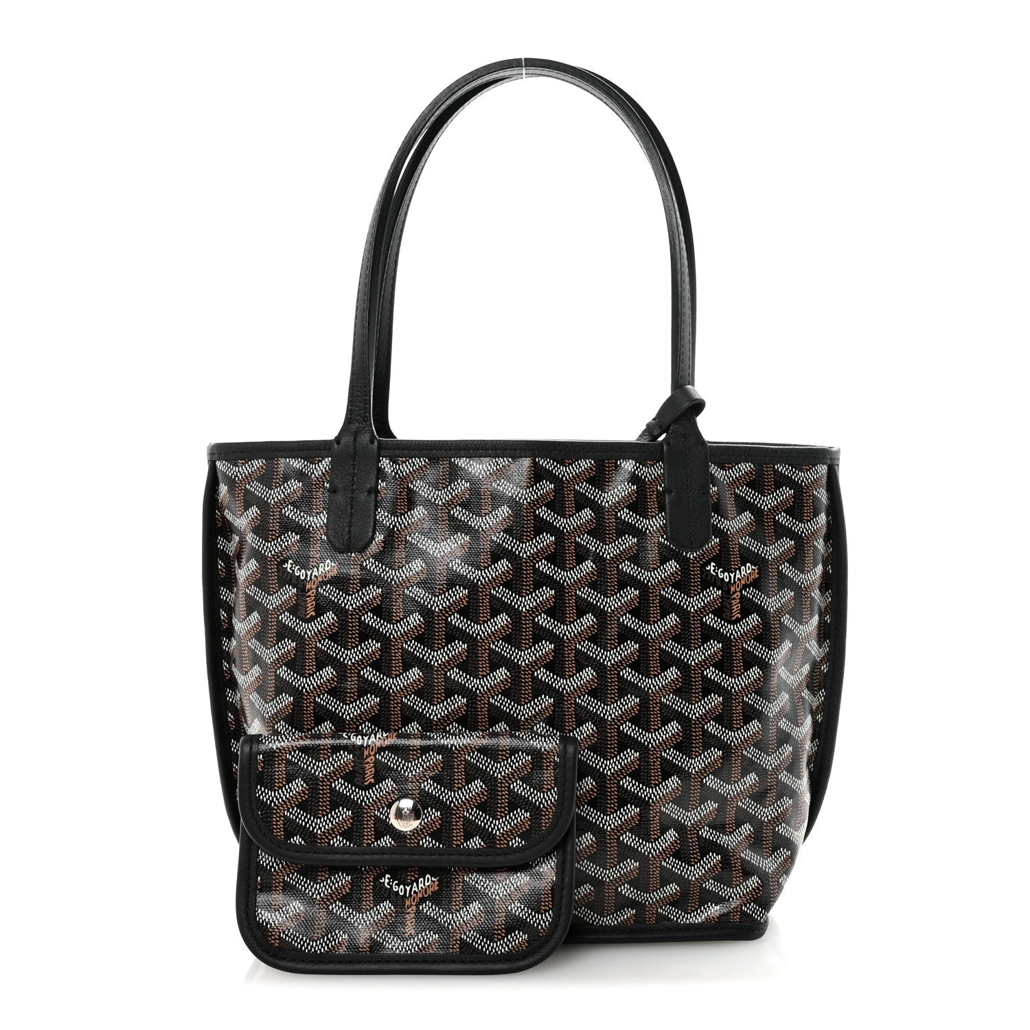 Goyardine Reversible Mini Anjou Black
