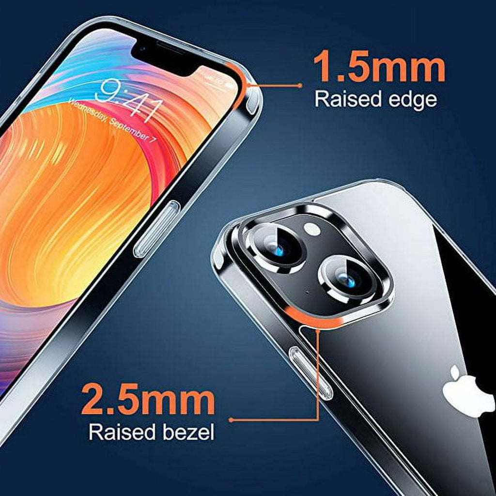 Entronix Case Compatible with iPhone 14 - [Hard Back] Slim Clear