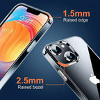 Entronix Case Compatible with iPhone 14 - [Hard Back] Slim Clear