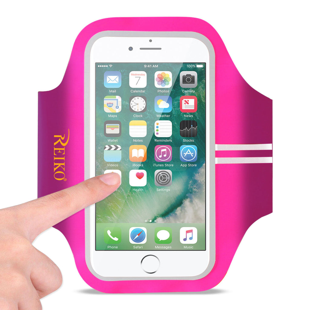 Reiko Running Sports Armband For Iphone 7 Plus/ 6S Plus Or 5.5 Inches Device In Pink (5.5X5.5 Inches)