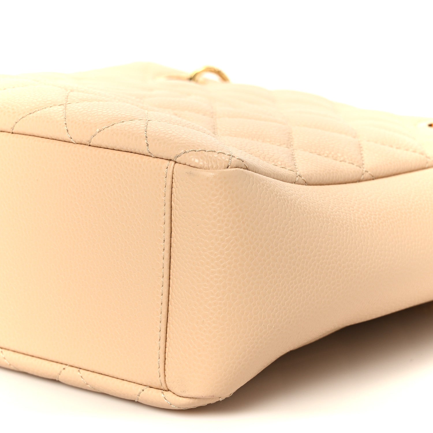Caviar Quilted Petit Shopping Tote PST Beige Clair